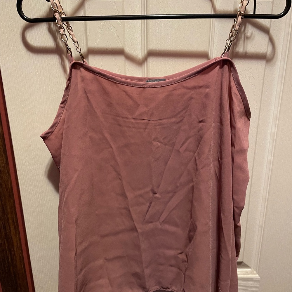 Chic Pink Chain Strap Top